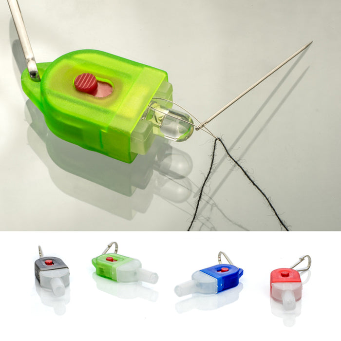1 LED Lighted Needle Threader Small Portable Illuminated Sewing Tools Travel New