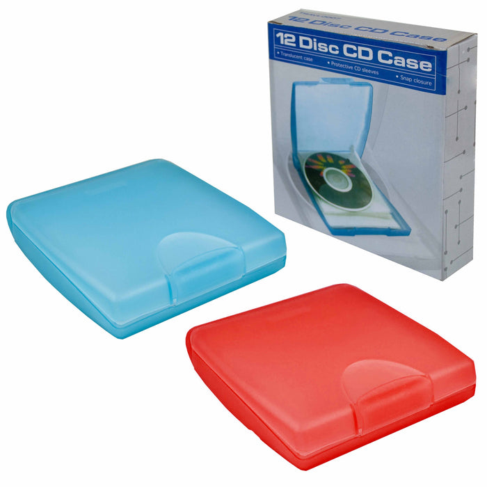 2 x DVD Case Organizer 12 Sleeve Disc CD Holder Media Storage Hard Wallet Album