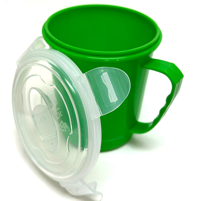 1 Microwave Soup Food Mug Vent Lid Plastic Bowl Containers Dishwasher Safe 30.5oz