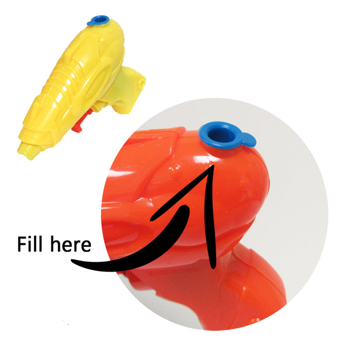 4 Squirt Guns Kids Water Toy Pump Shooter Blaster Swimming Pool Play Fun Bathtub