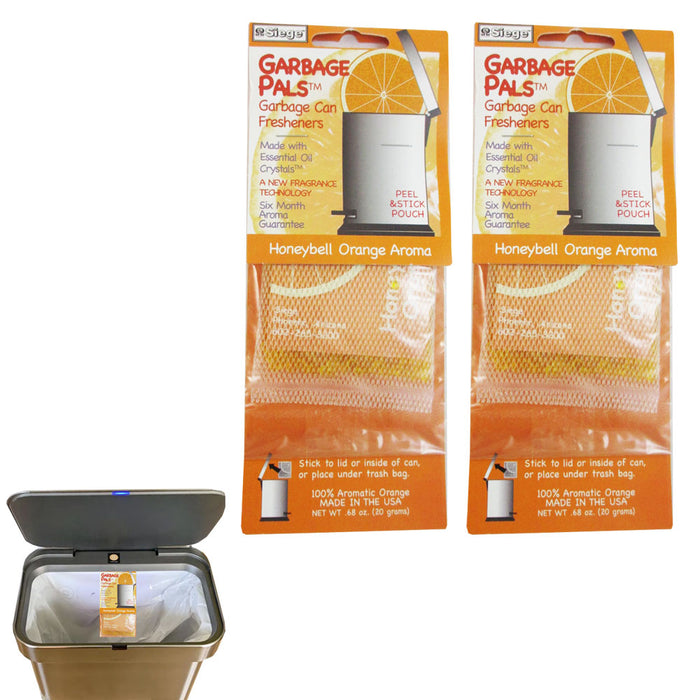 2 Pc Garbage Freshener Cleaner Deodorizer Fresh Scent Long Lasting Orange Aroma