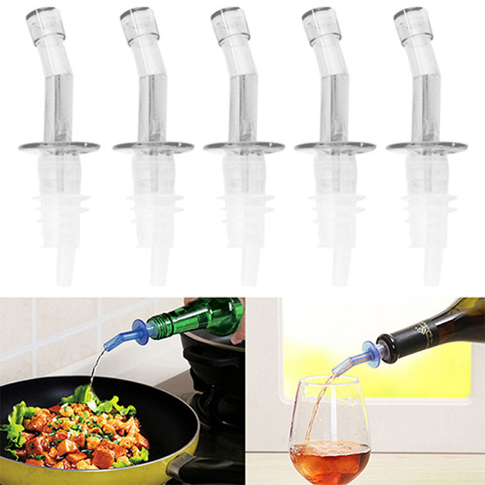 12 X Liquor Wine Oil Bottle Pourer Stopper Pour Spout Dispenser Flow Cap Plastic