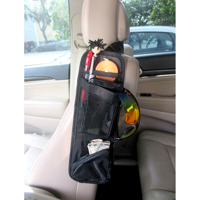 Car Seat Organizer for Front or Back Seat, Auto Storage with Belt