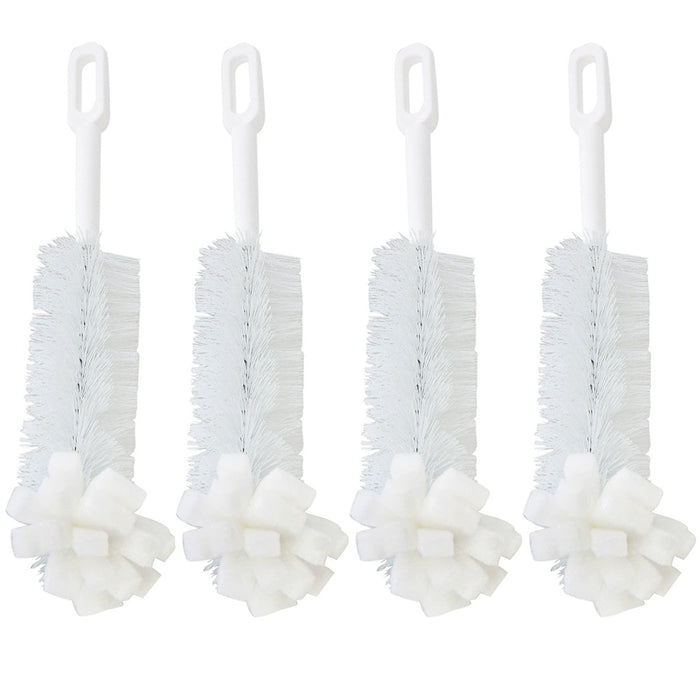 4 Pc Feeding Bottle Brush Sponge Scrub Cup Glass Washing Cleaning Cleaner Tool