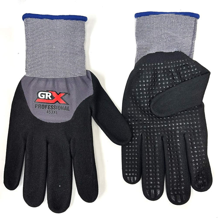 2 Pairs Microfoam Nitrile Coated Palm Work Gloves Seamless Knit Hand Safety XL