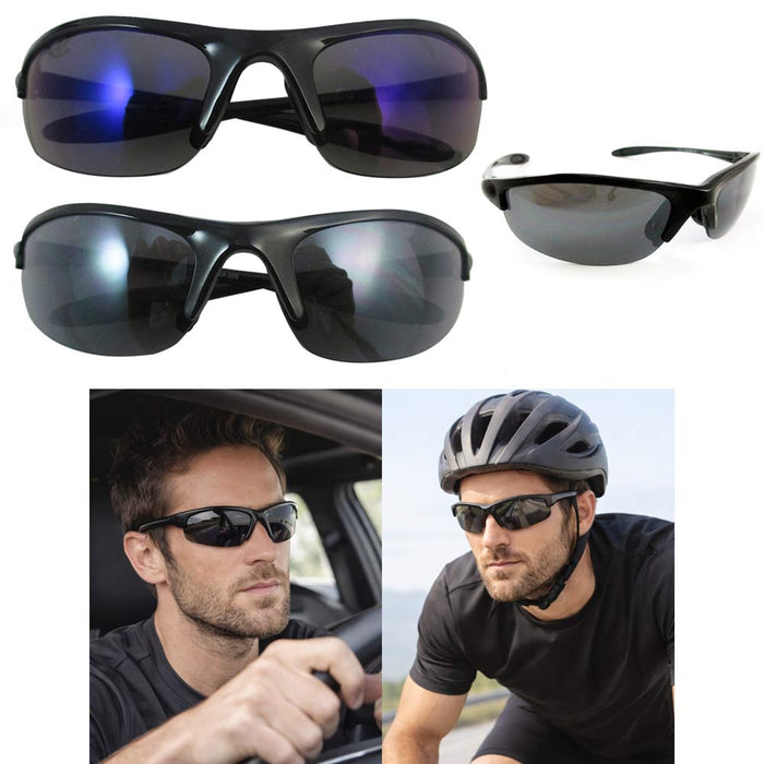 2 Sports Sunglass Cycling Glasses UV400 Men Bike Driving Lens Outdoor Sun Goggle