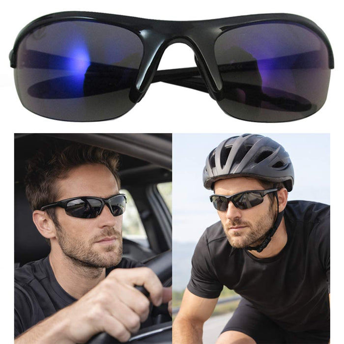 2 Sports Sunglass Cycling Glasses UV400 Men Bike Driving Lens Outdoor Sun Goggle