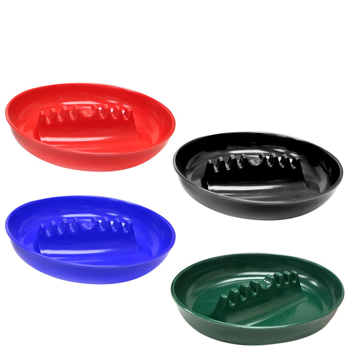4 Ash Tray For Cigarettes & Cigar Round Plastic Melamine Tabletop Ashtrays Patio