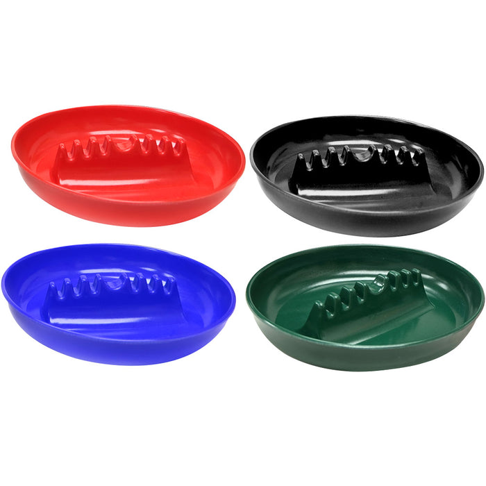 4 Ash Tray For Cigarettes & Cigar Round Plastic Melamine Tabletop Ashtrays Patio