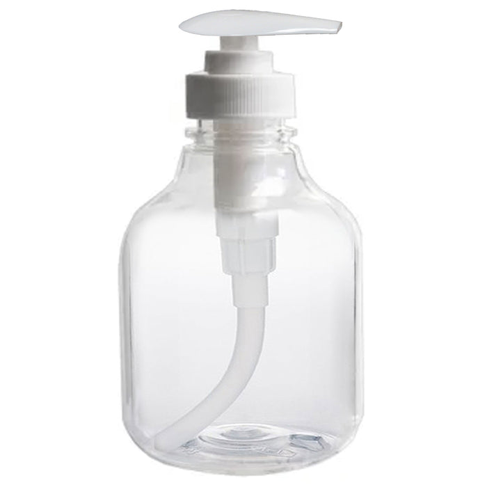 6 Pc Empty Plastic Clear Bottles White Pump Hand Soap Dispenser Lotion 8.4 Oz