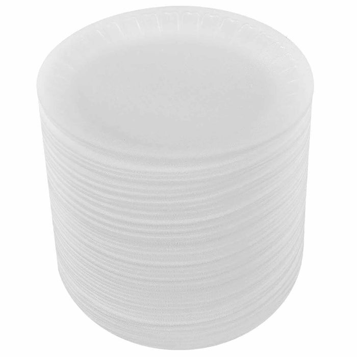 250 Pack 6 Inch White Foam Plastic Plates Disposable Strong Sturdy Soak Proof 6"