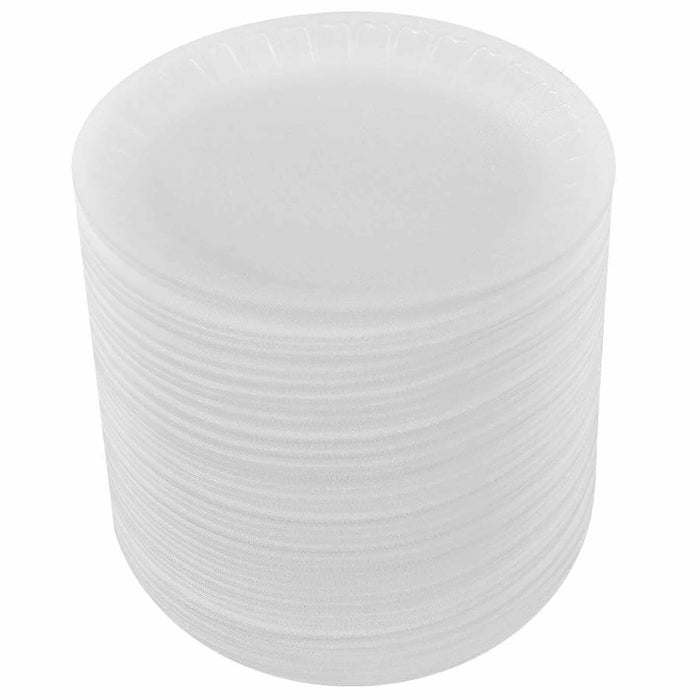 250 Pack 6 Inch White Foam Plastic Plates Disposable Strong Sturdy Soak Proof 6"