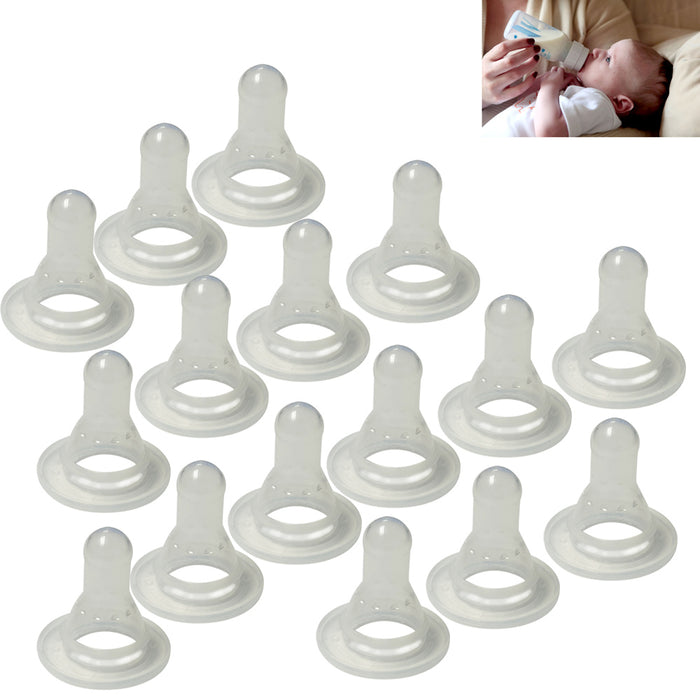 16 Baby Bottle Nipples Standard Consistent Flow Soft Nipple Feeding Reduce Colic