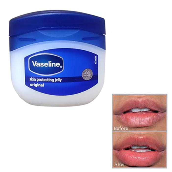4pc Vaseline Original Therapy Lip Balm Gloss Glowing 0.25 Oz Petroleum Mini Jars