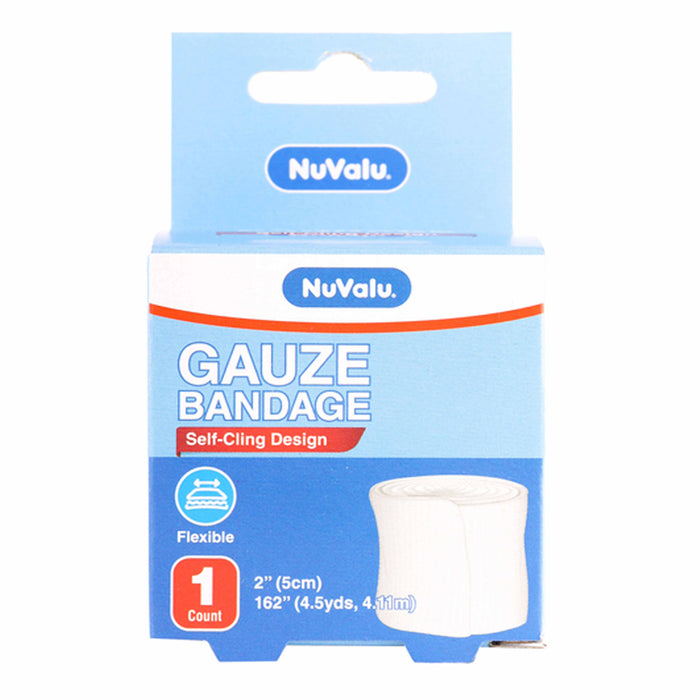4 Packs Gauze Bandage Roll Rolled Self Cling Medical Wrap Rolls Pads 2"WX162"L