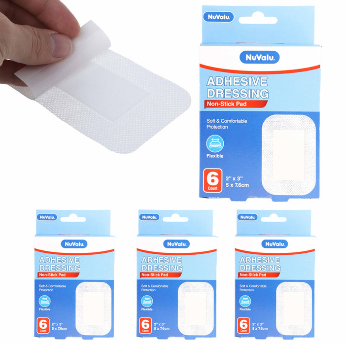 24 Ct Adhesive Wound Dressing Bandages Wound Patch Flexible 2"X3" Pads First Aid