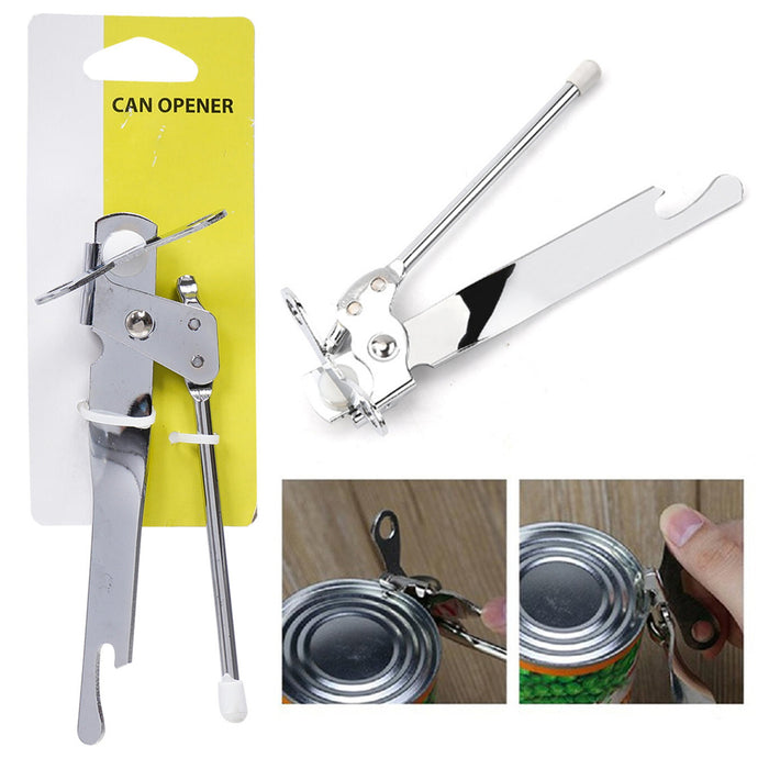 1 Pc Heavy Duty Stainless Steel Can Opener Bottle Jar Lid Manual Kitchen Tool