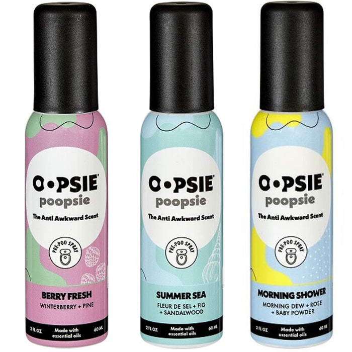 3 Pc Concentrated Air Freshener Bathroom Scented Toilet Spray Berry Summer Sea