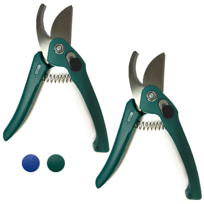 2 Pc Bypass Pruning Shears 7.48" Gardening Scissors Plant Cutter Trimming Snips