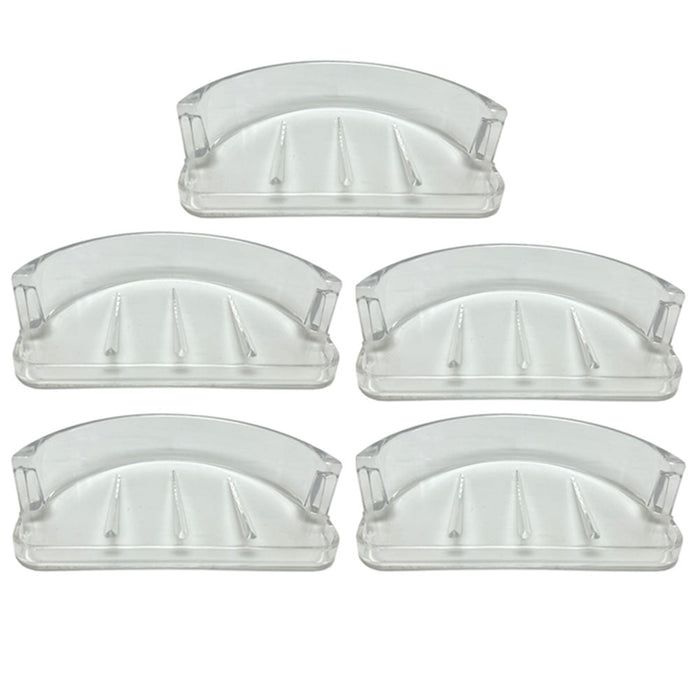 5 Pc Soap Dish Replacement Recessed Wall Holder Bar Saver Tray Bath Shower Rack