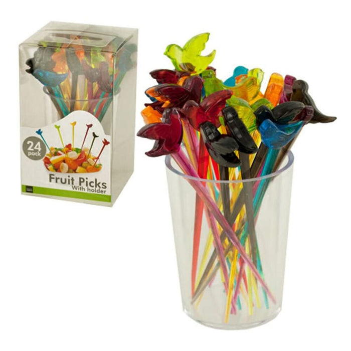 48 Cocktail Sticks Picker Party Pick Fruit Food Appetizer Stirrer Dessert Fork