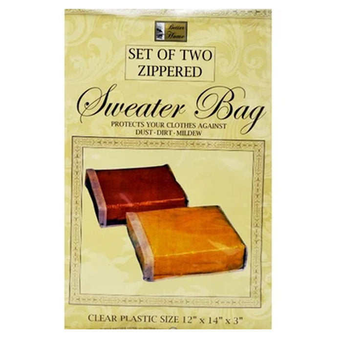 4 Pc Sweater Storage Garment Bag Clear 14" Fur Jacket Clothes Cover Dust Travel