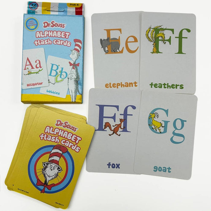 Dr Seuss 144 Flash Cards PreK-K ABC Words Numbers Colors Shape Game Educational