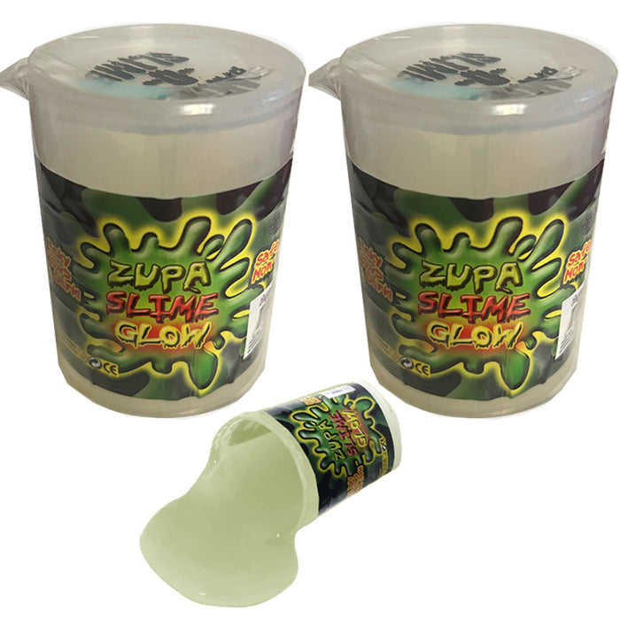 2 Pk Glow In The Dark Slime Goo Putty Kids Squeeze Squishy Non Toxic Party Favor