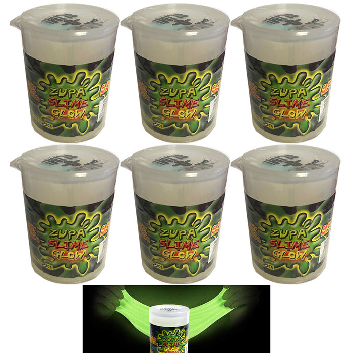 6 Pk Kids Party Favor Slime Glow In The Dark Noise Putty Goo Squeeze Non Toxic