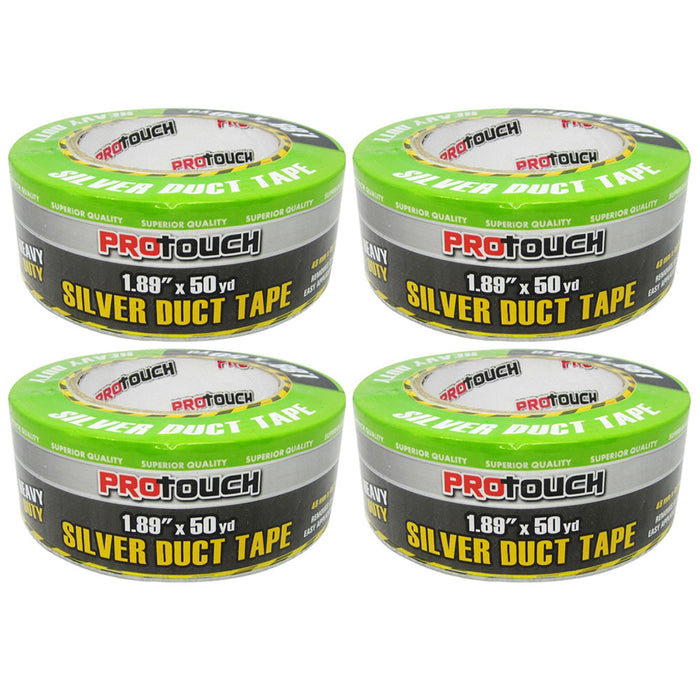 4 Pk Waterproof Silver Duct Tape Heavy Duty Adhesive Packing Repair 1.89"x50yd