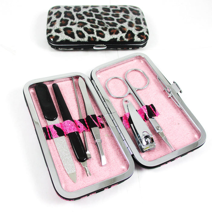 7pcs Pedicure Manicure Set Nail Care Clipper Scissors Travel Kit Tool Grooming