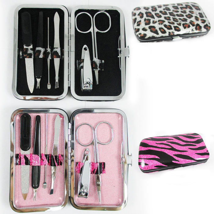 7pcs Pedicure Manicure Set Nail Care Clipper Scissors Travel Kit Tool Grooming