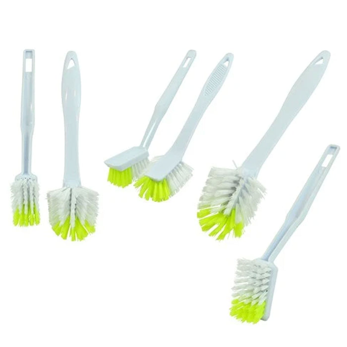 2 Pc Kitchen Scrub Dish Brush Set Vegetable Wash Assorted Scrubber Cleaner 10"