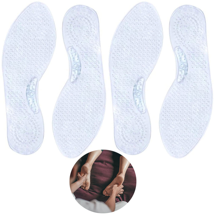 2 Pairs Men's Reflexology Orthotic Premium Shoe Insoles Arch Support Insert Pad
