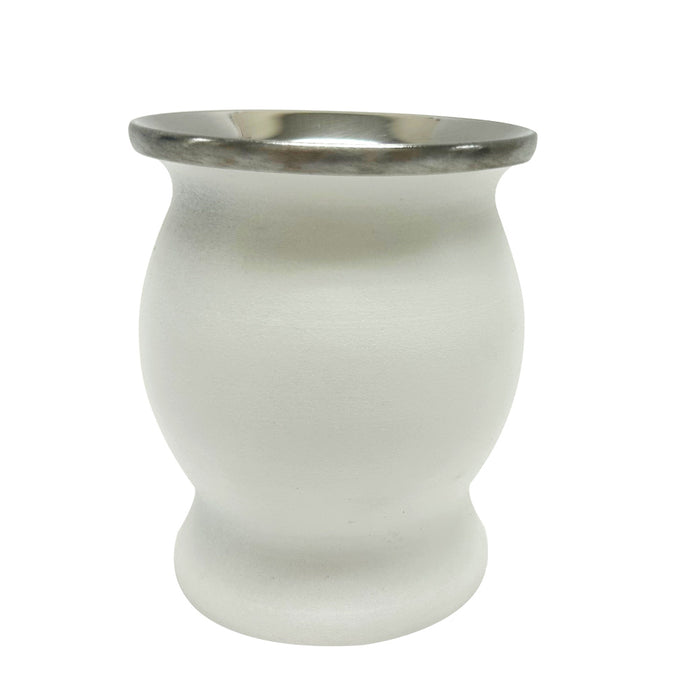 Yerba Mate Cup Bombilla Set Double Wall Stainless Steel Straws Tea Filter White