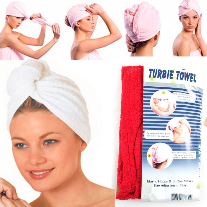Head Towel Super Absorbent Hair Magic Drying Turban Wrap Hat Caps Spa Bathing