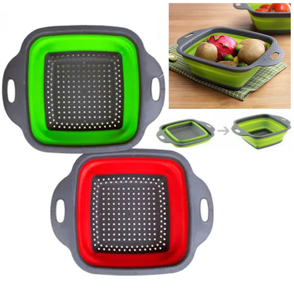 1 Pc Collapsible Kitchen Strainer Colander Folding Wash Pasta Strainin ...