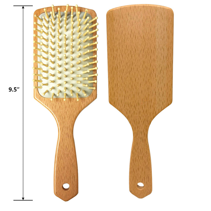 2 Paddle Hair Brushes Scalp Massaging Detangling Comb Men Women All Types 9.5"L