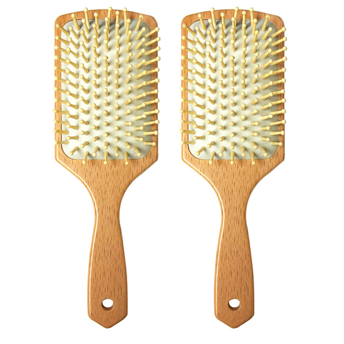 2 Paddle Hair Brushes Scalp Massaging Detangling Comb Men Women All Types 9.5"L