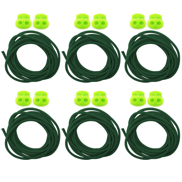6 pack Sport Shoe Laces Tieless No Tie Shoe Laces Kids Adults Sneakers Cord Stop