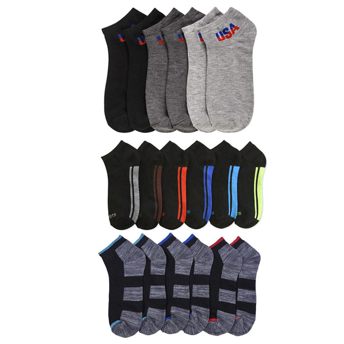 12 Pairs Mens Ankle Crew Socks Low Cut Quarter Sports Dozen Unisex Size 10-13