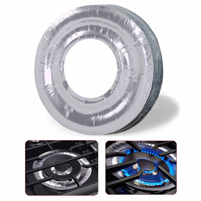 48 Aluminum Foil Round Burner Bib Gas Stove Range Oven Liner Cover Disposable 9"