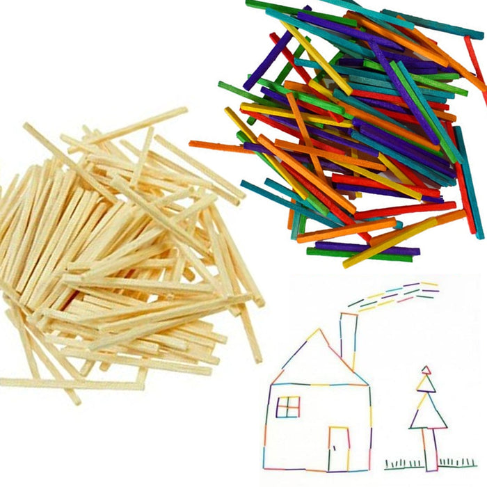 6000 Craft Wooden Sticks Matchsticks Colorful Matches Art Projects Match Splints