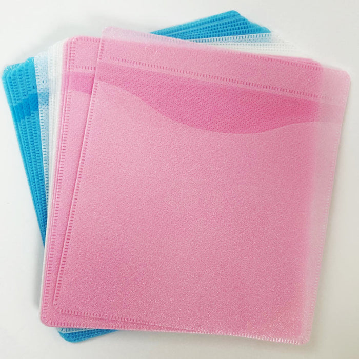 100 CD DVD Blu Ray Case Sleeves Double Sided Disc Envelope Storage Refill Holder