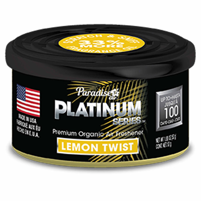 1 Paradise Platinum Organic Air Freshener Fiber Can Lasting Scent Lemon Twist