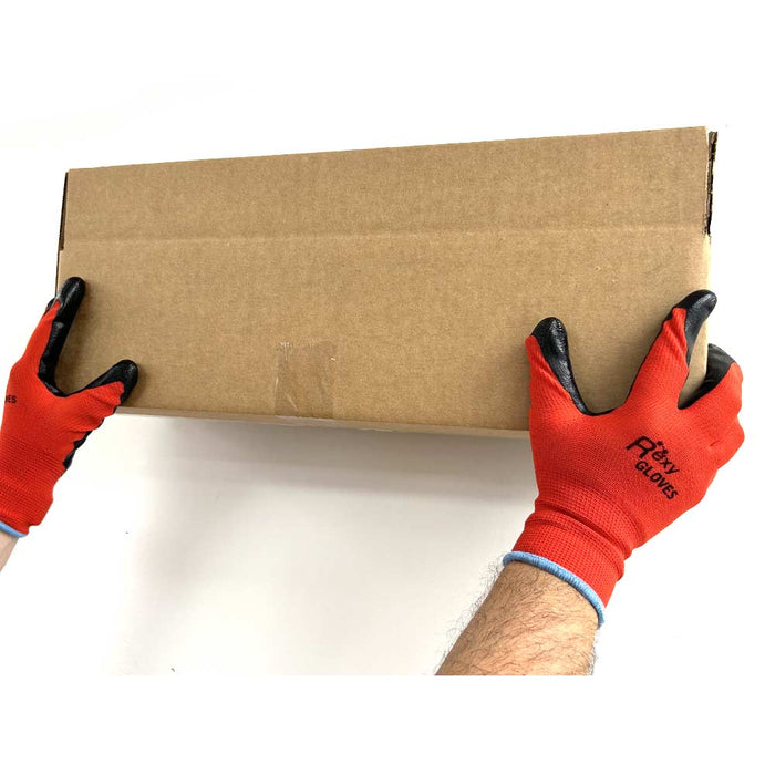 4 Pairs Work Gloves Nitrile Palm Coated Seamless Knit Protection Safety Work XL