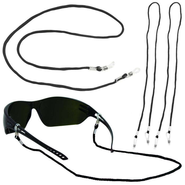 2 Black Eyewear Retainer Sunglasses Lanyard Braided Cord Loop Neck Strap Glasses