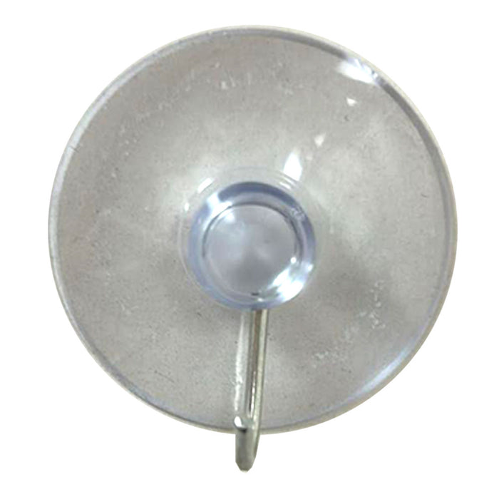 80 Pcs Suction Cup Wall Hooks Hangers Plastic Reusable Clear Sucker Pads 1.5" D