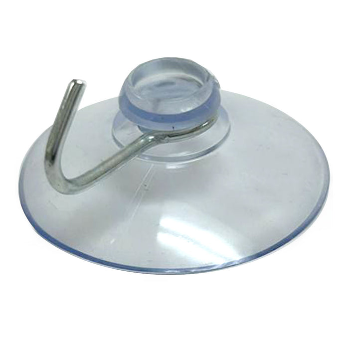 80 Pcs Suction Cup Wall Hooks Hangers Plastic Reusable Clear Sucker Pads 1.5" D