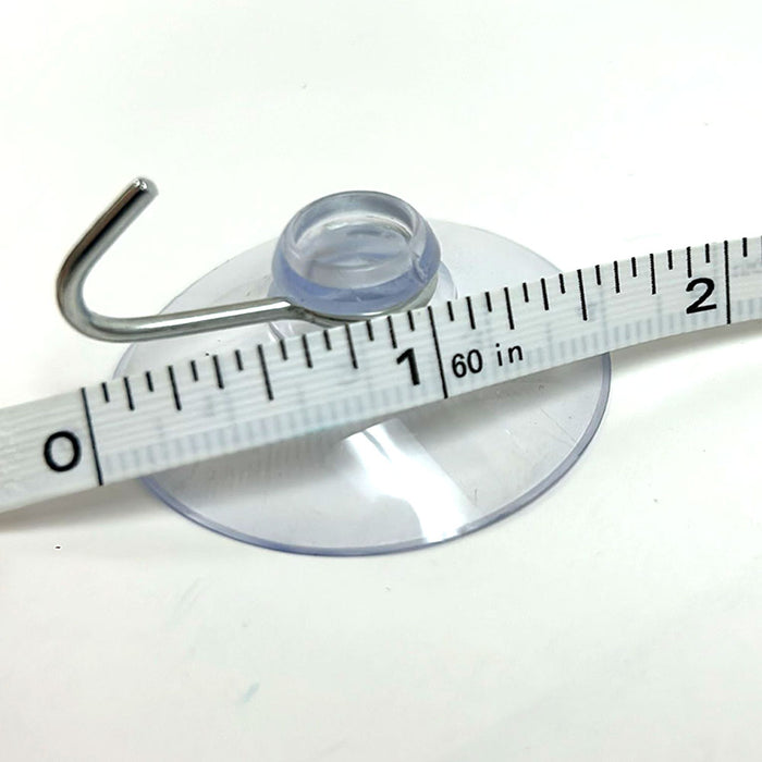 80 Pcs Suction Cup Wall Hooks Hangers Plastic Reusable Clear Sucker Pads 1.5" D